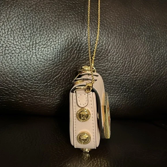 Fendace Versace x fendi Medusa Studded Nano Brooch FF Baguette crossbody bag NEW - Picture 10 of 13
